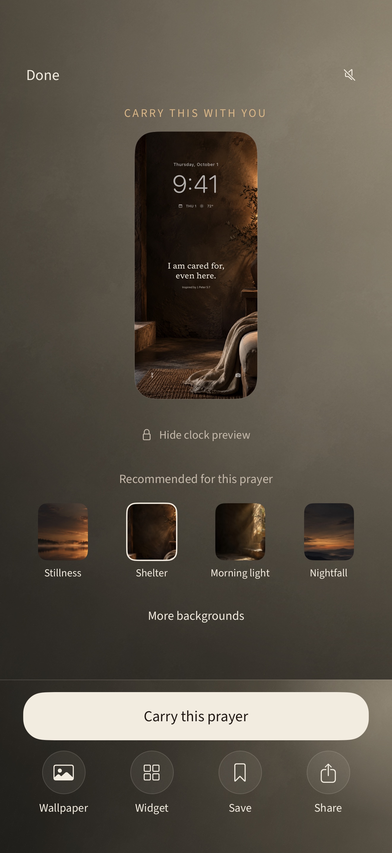 Choose a Carry wallpaper and keep, share, or carry your prayer